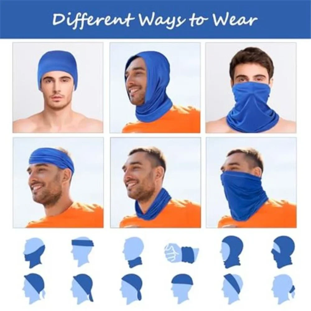 6 Pieces Unisex Summer UV Protection Cooling Neck Gaiter Face Mask